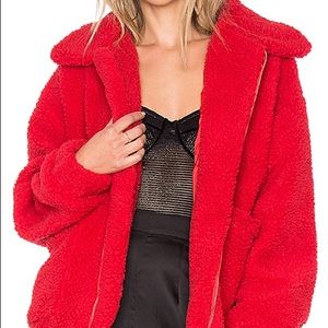 I AM GIA RED PIXIE COAT SZ M 💋❤️